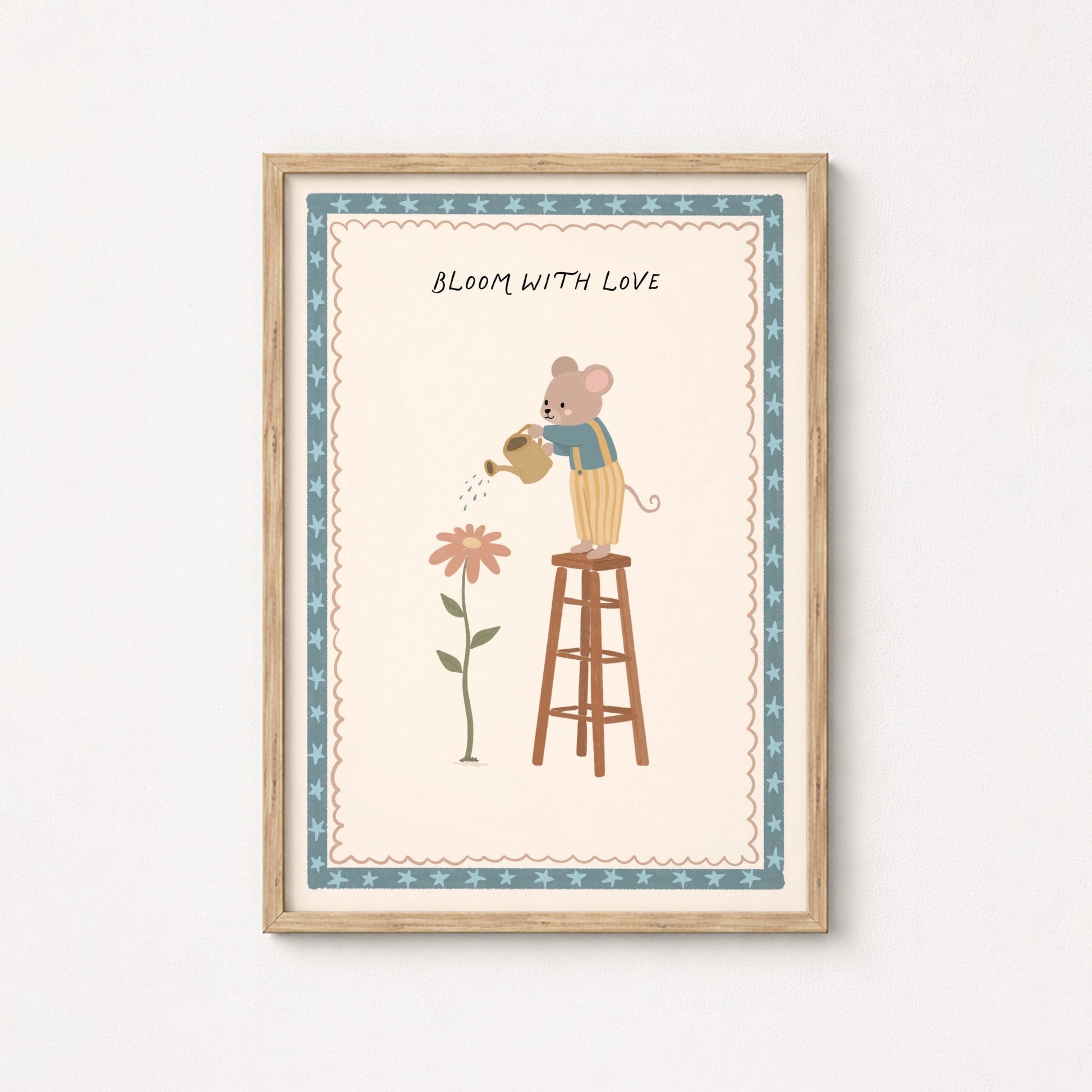 Cute Mouse Illustration Print