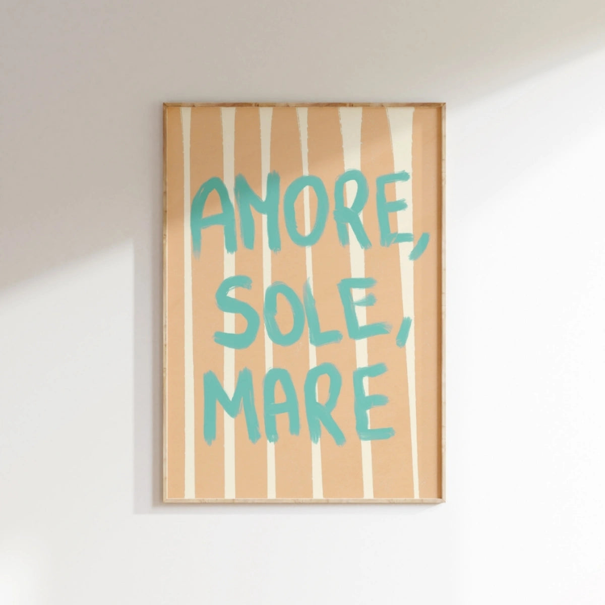 Décoration murale Amore Sole Mare - Citation d'été italienne, Décoration murale côtière