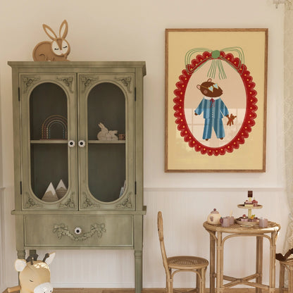 Bear Nursery Print - Cute Teddy Wall Art for Kids