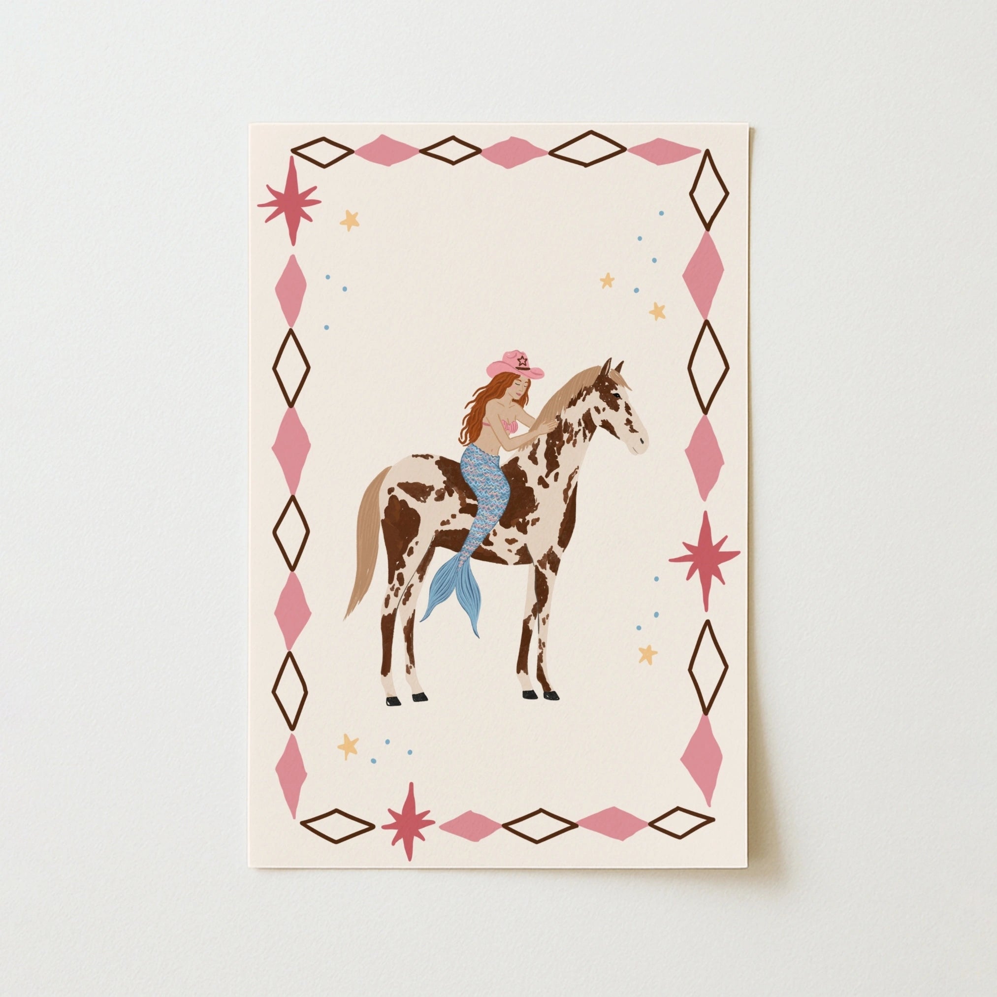 Mermaid Cowgirl Wall Art