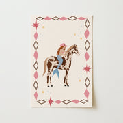 Pink Rodeo Cowgirl – Arte de pared costero