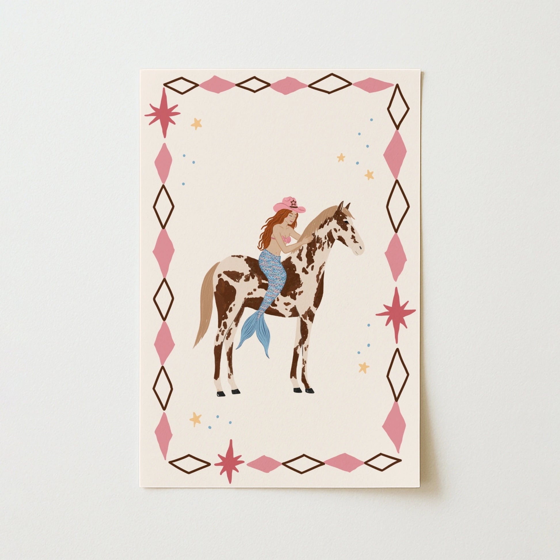 Mermaid Cowgirl Wall Art