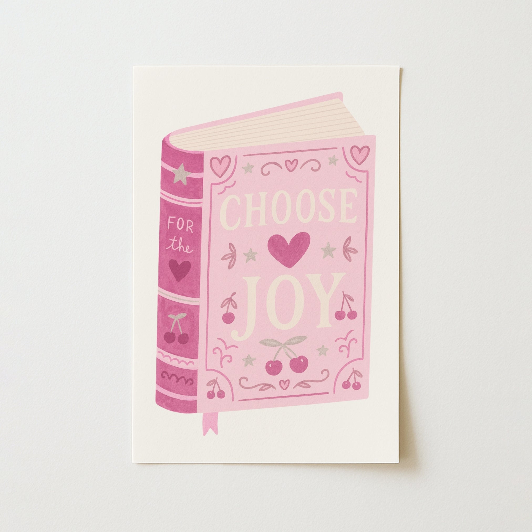Choose Joy Book – Pink Bookish Print