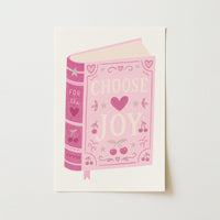 Choose Joy Book – Pink Bookish Print