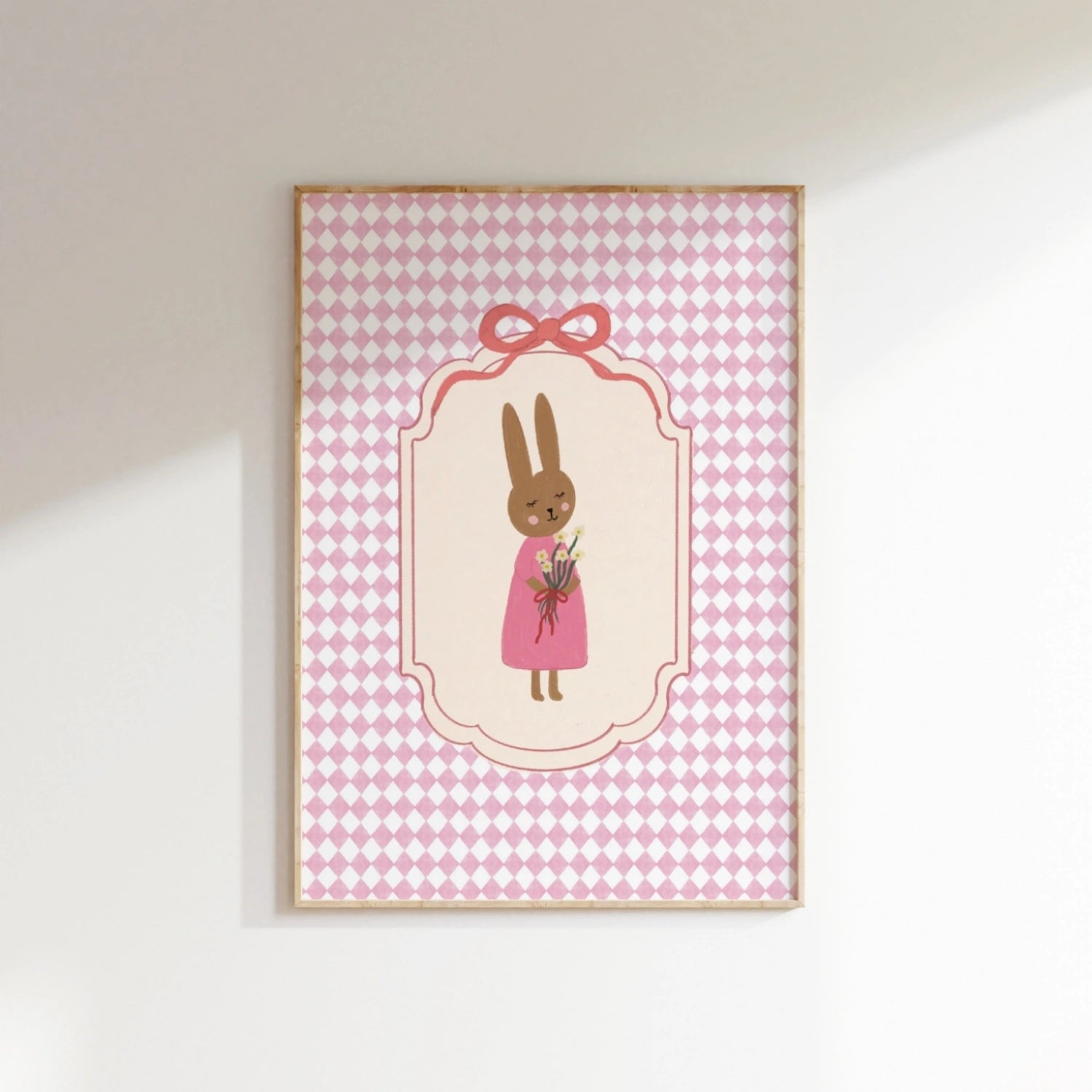 Bunny Nursery Wall Art, Girls Room Decor