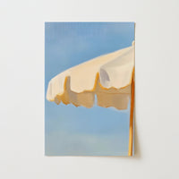 Beach Umbrella Wall Art – Minimalist Coastal Print