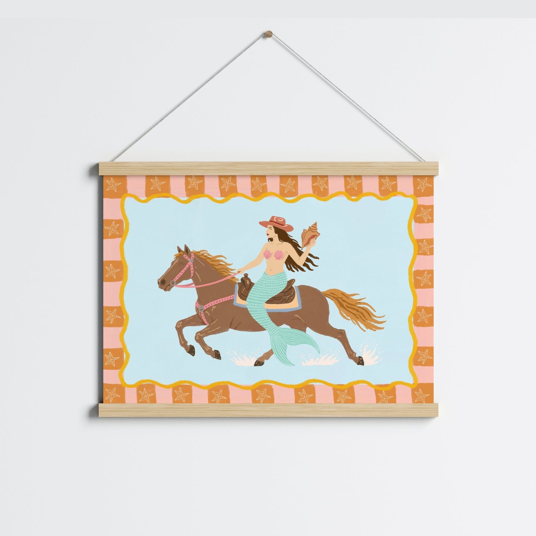 Mermaid Cowgirl Wall Art