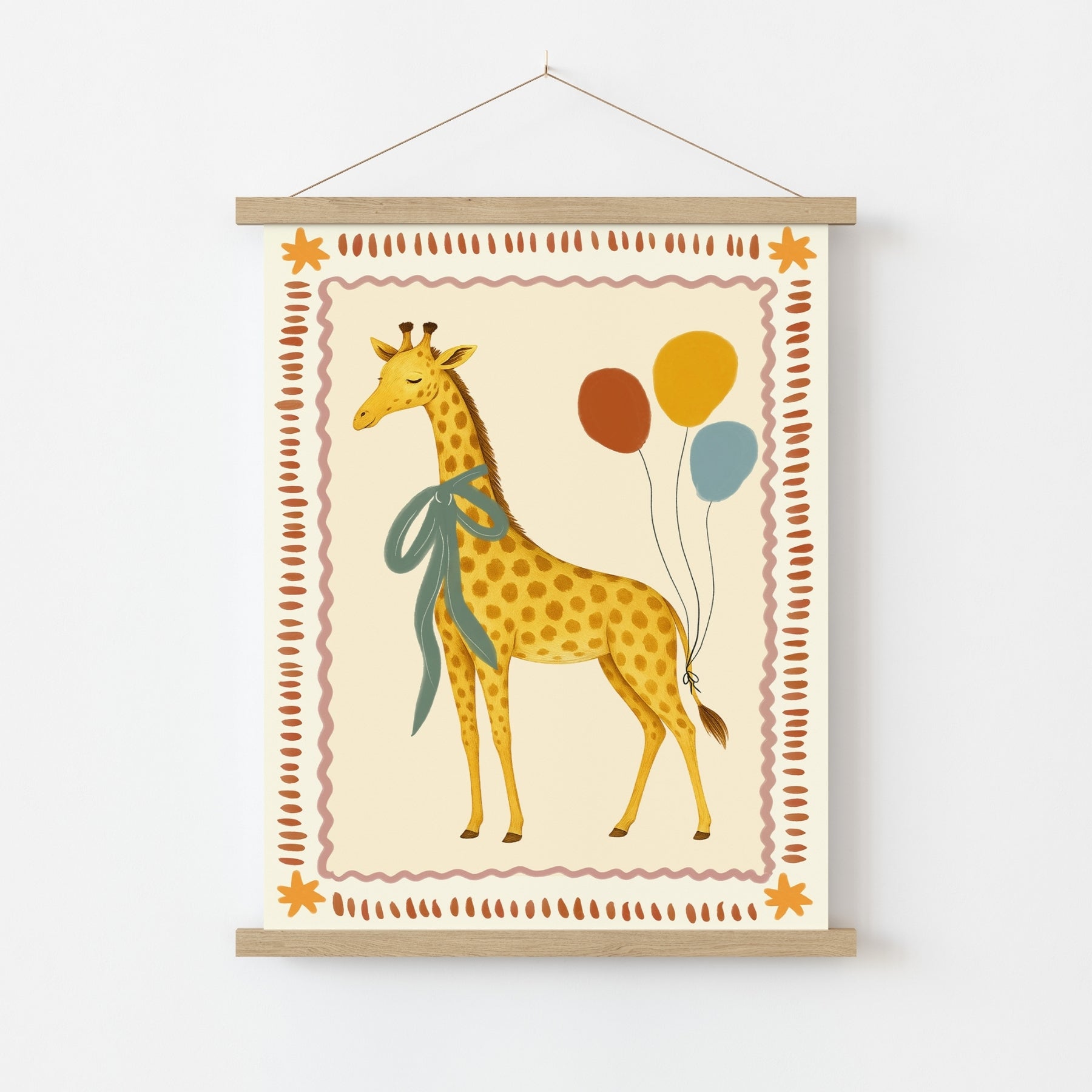 Vintage Giraffe Nursery Print