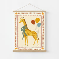 Vintage Giraffe Nursery Print