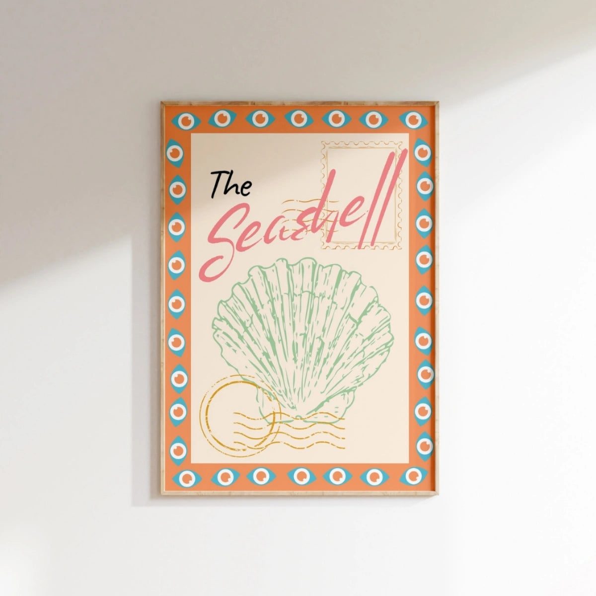 The Seashell Wall Art - Preppy Coastal Print, Coastal Wall Decor