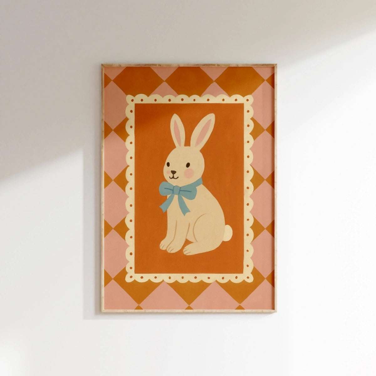 Bunny Nursery Print - Cute Rabbit Wall Art for Kids, Colorful Kids Decor