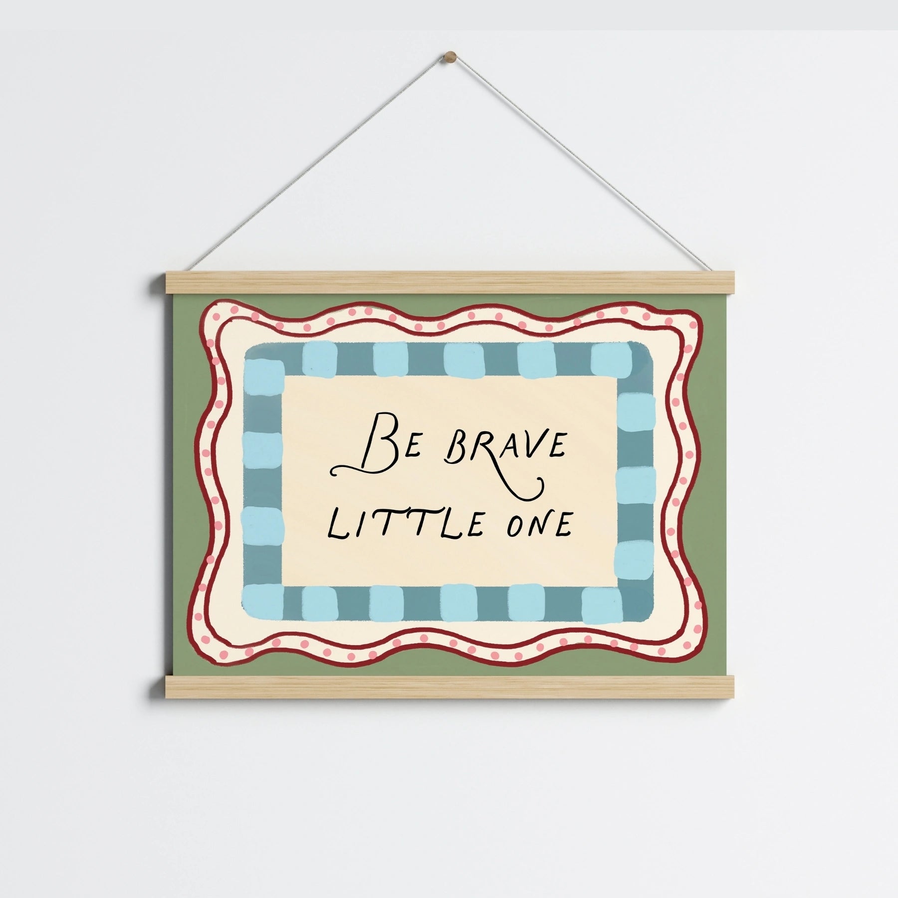 Be Brave Little One Wall Art, Colorful Kids Decor
