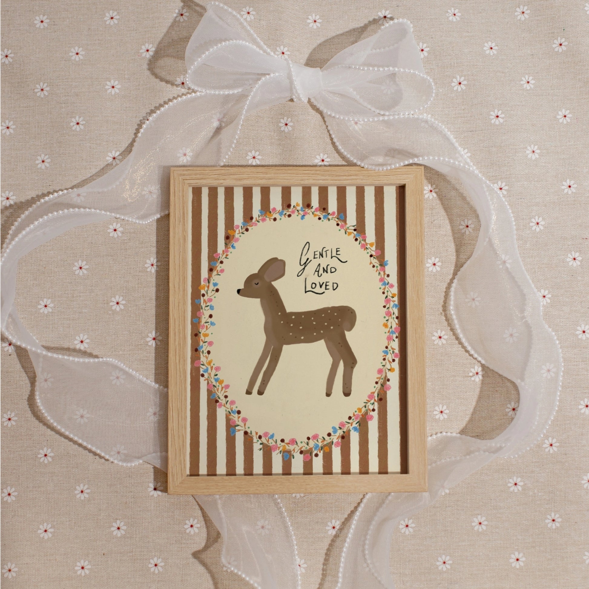 Gentle and Loved Nursery Wall Art