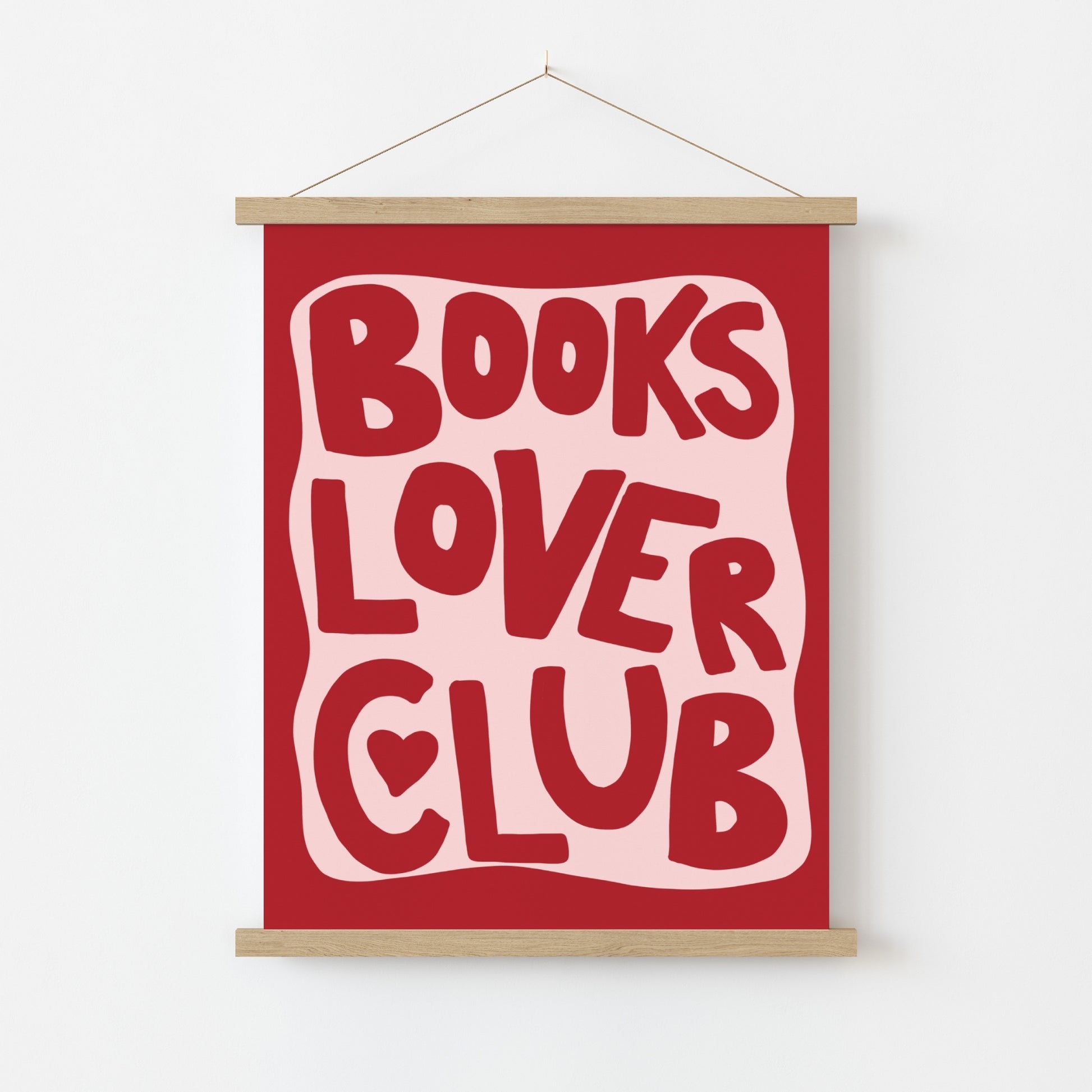 Books Lover Club Print – Bold Typography Wall Art for Bibliophiles & Reading Nooks