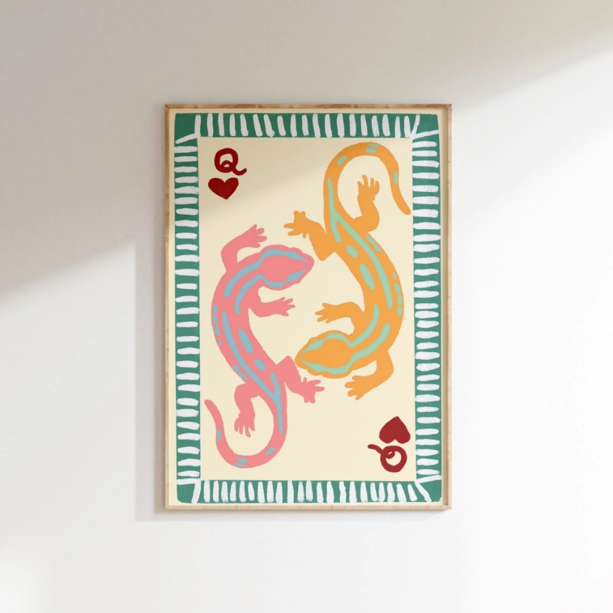 Impresión Reina Gecko – Arte de Pared de Carta Tropical, Decoración de Pared Costera