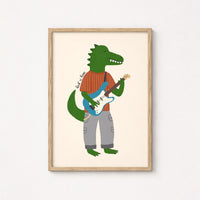 Rockstar Dinosaur Wall Art