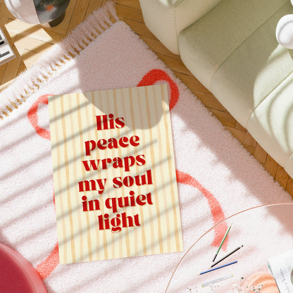 Peaceful Scripture Wall Art – His Peace Christian Print