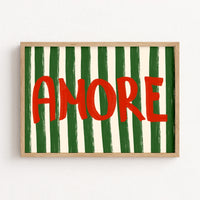 Amore Wall Art Print – Bold Italian Word Poster