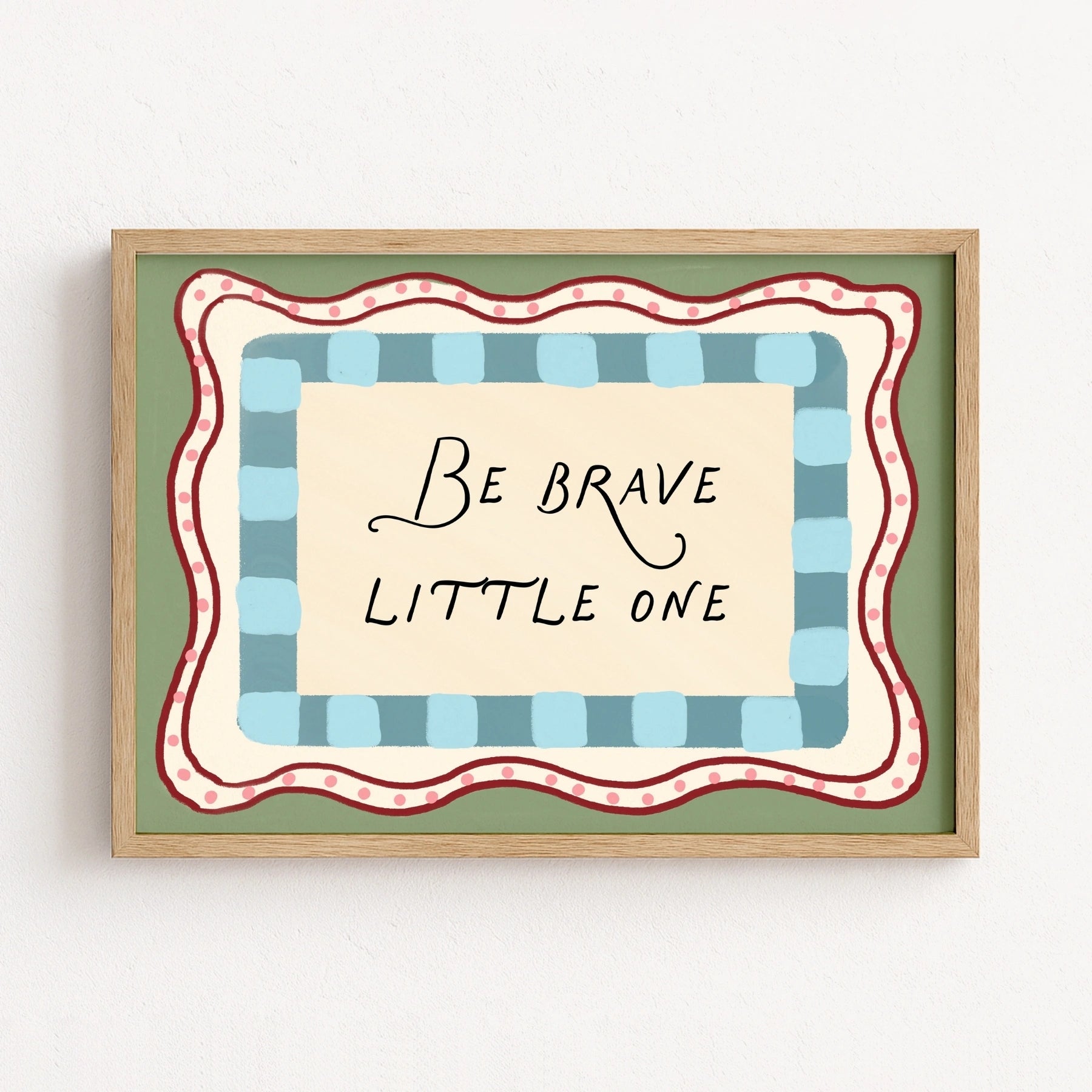 Be Brave Little One Wall Art, Colorful Kids Decor