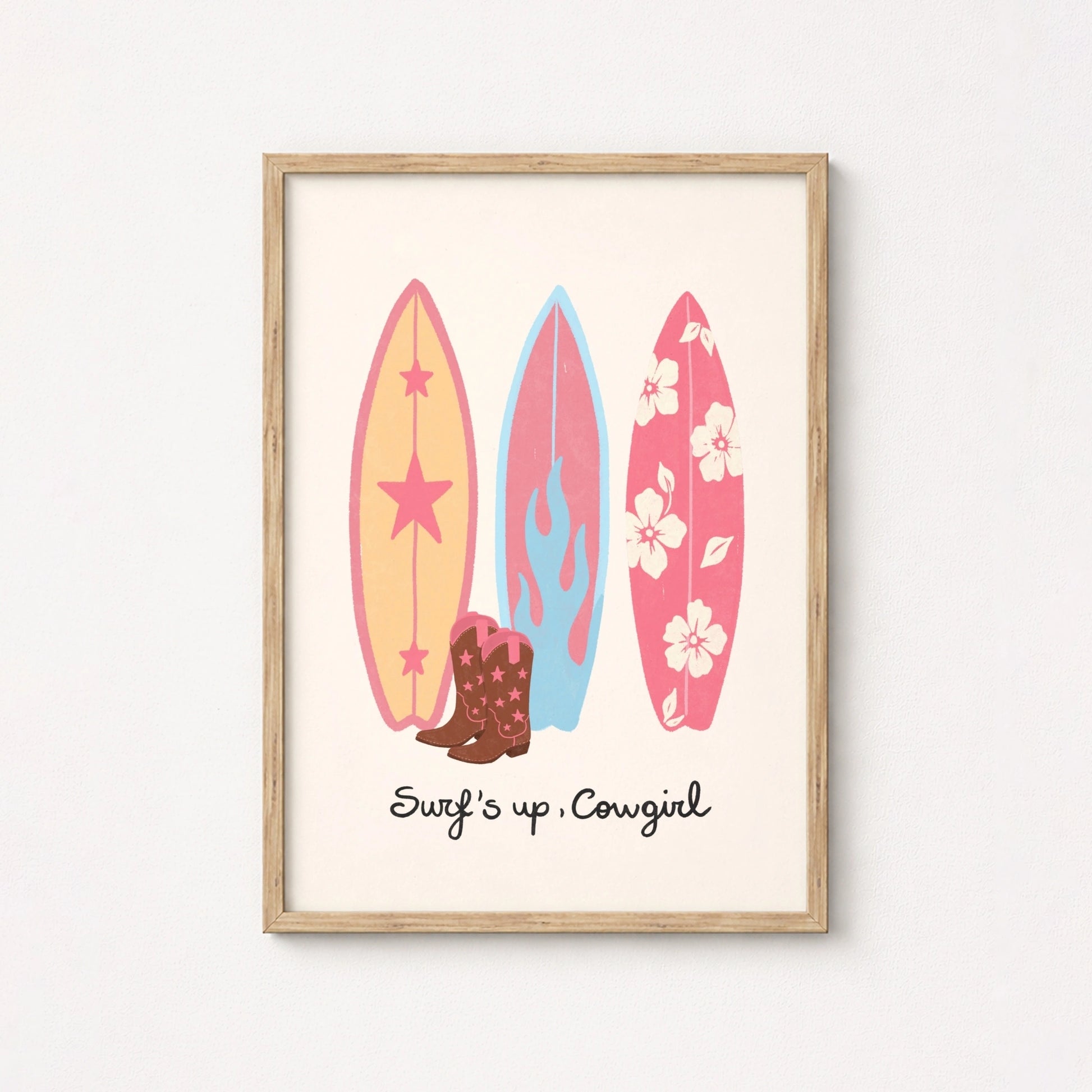 Surf’s Up Cowgirl Wall Art