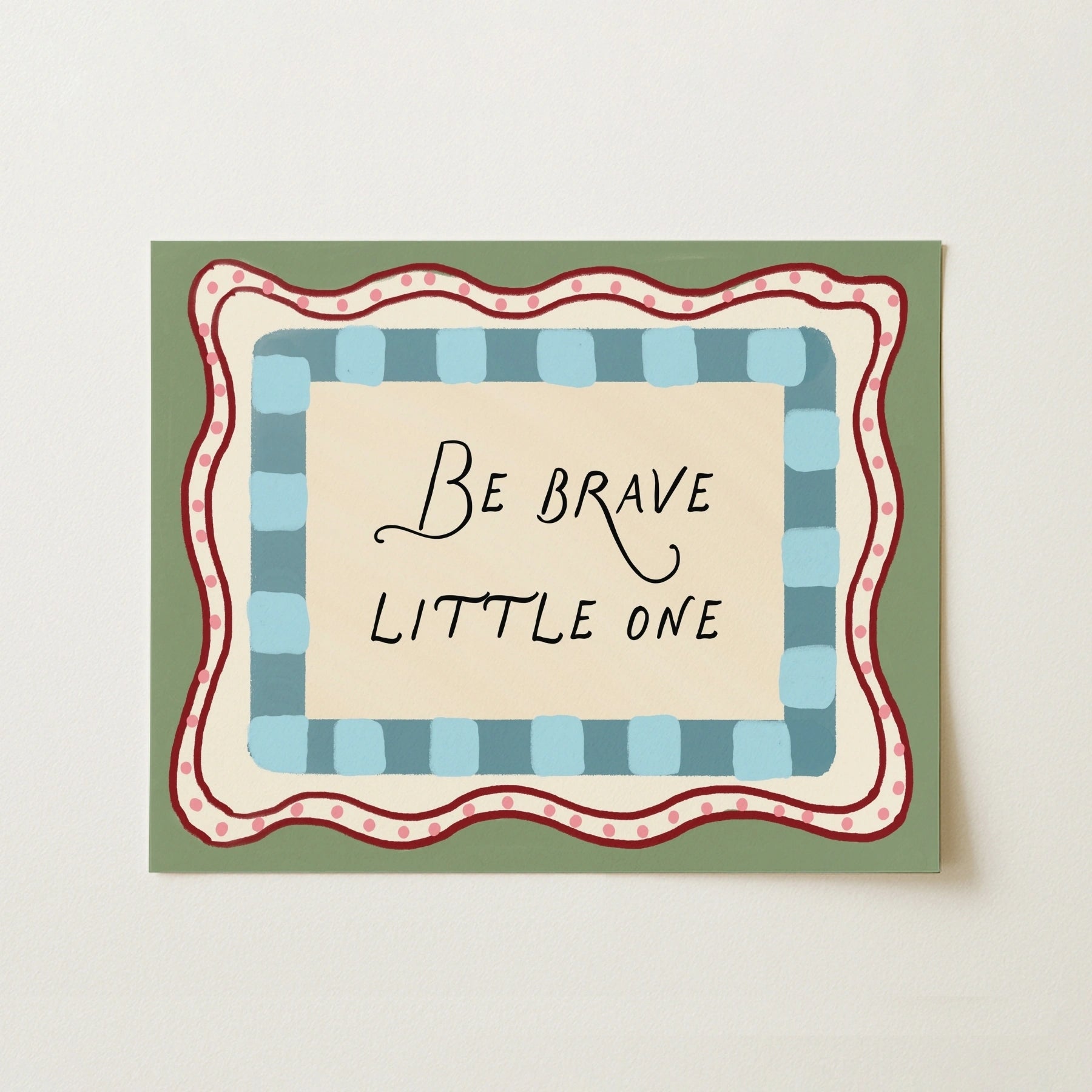 Be Brave Little One Wall Art, Colorful Kids Decor