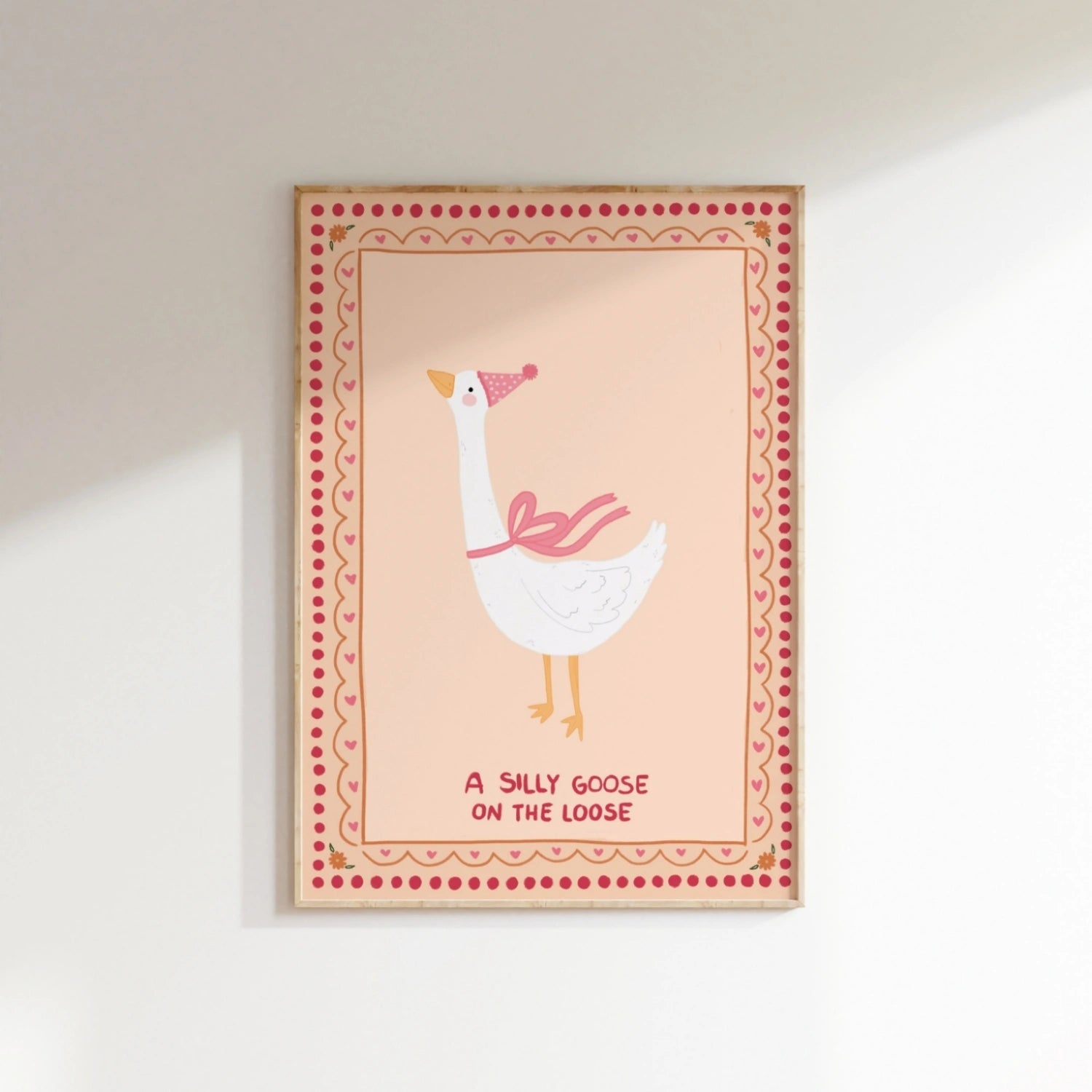 Silly Goose Nursery Print, Girls Room Decor