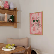 Pink Retro Kitchen – Kitchen Wall Art