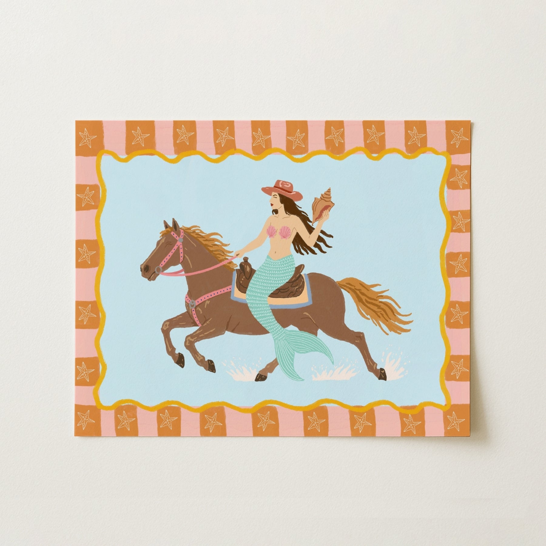 Mermaid Cowgirl Wall Art