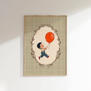 Vintage Boy Balloon – Nursery & kids wall art