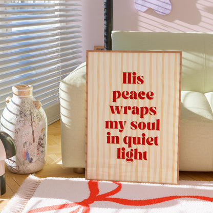 Peaceful Scripture Wall Art – His Peace Christian Print