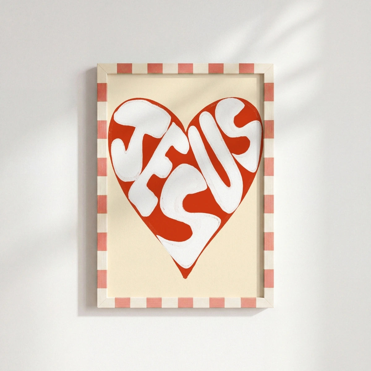Affiche Jésus Amour – Décoration murale chrétienne audacieuse, Décoration murale chrétienne
