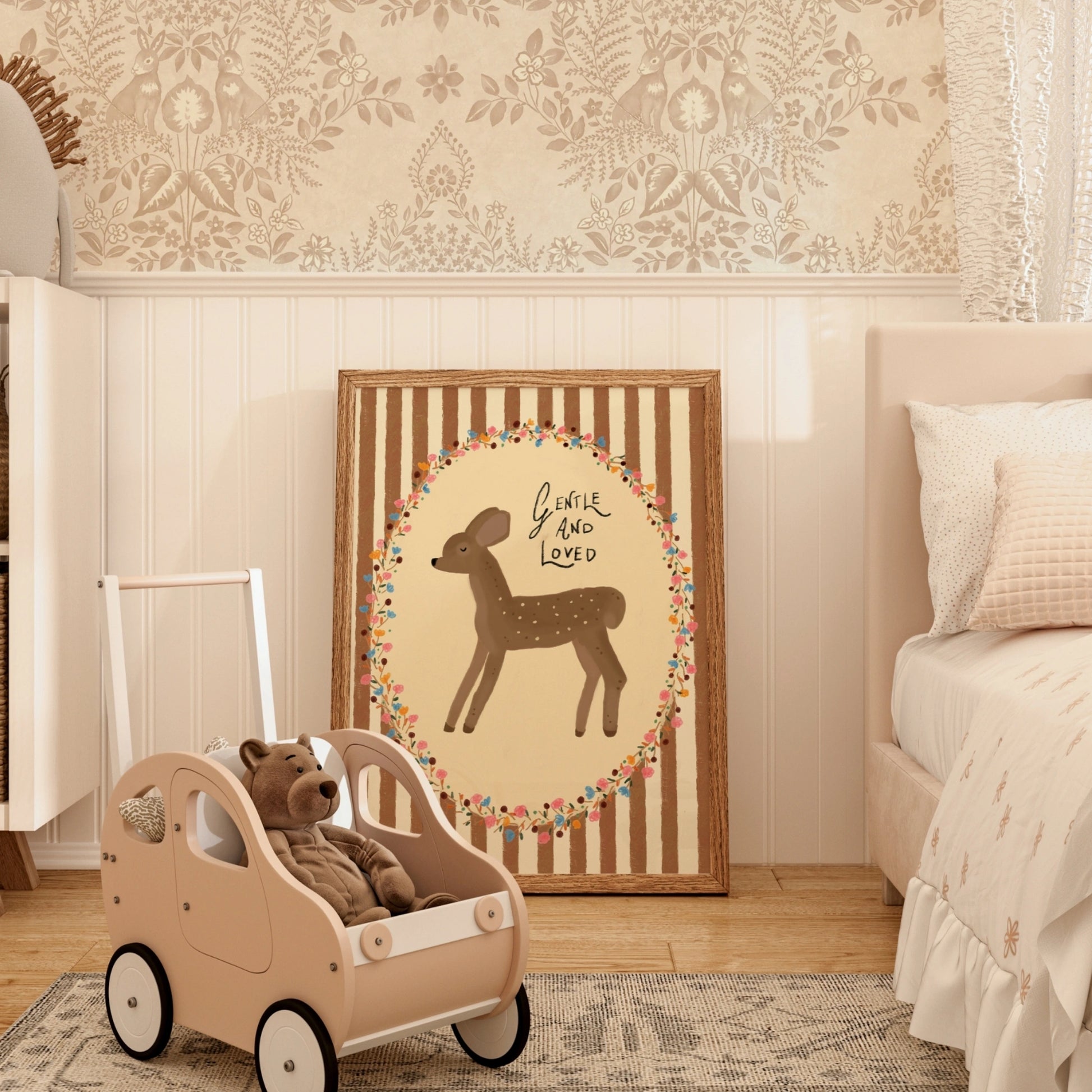 Gentle and Loved Nursery Wall Art
