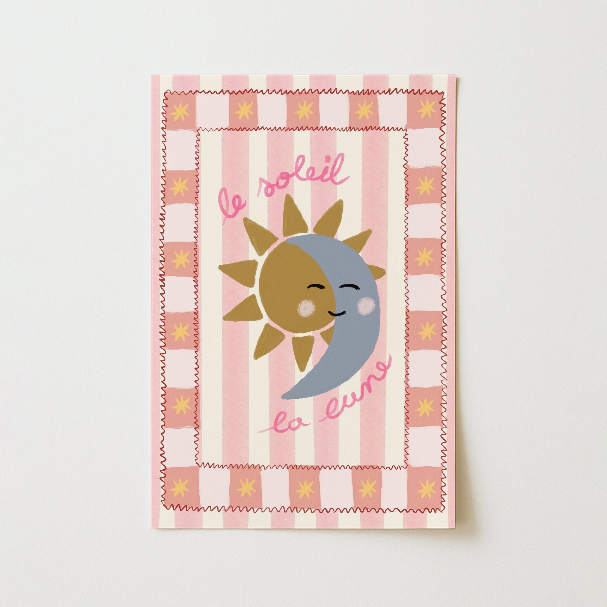 Le Soleil La Lune Nursery Print