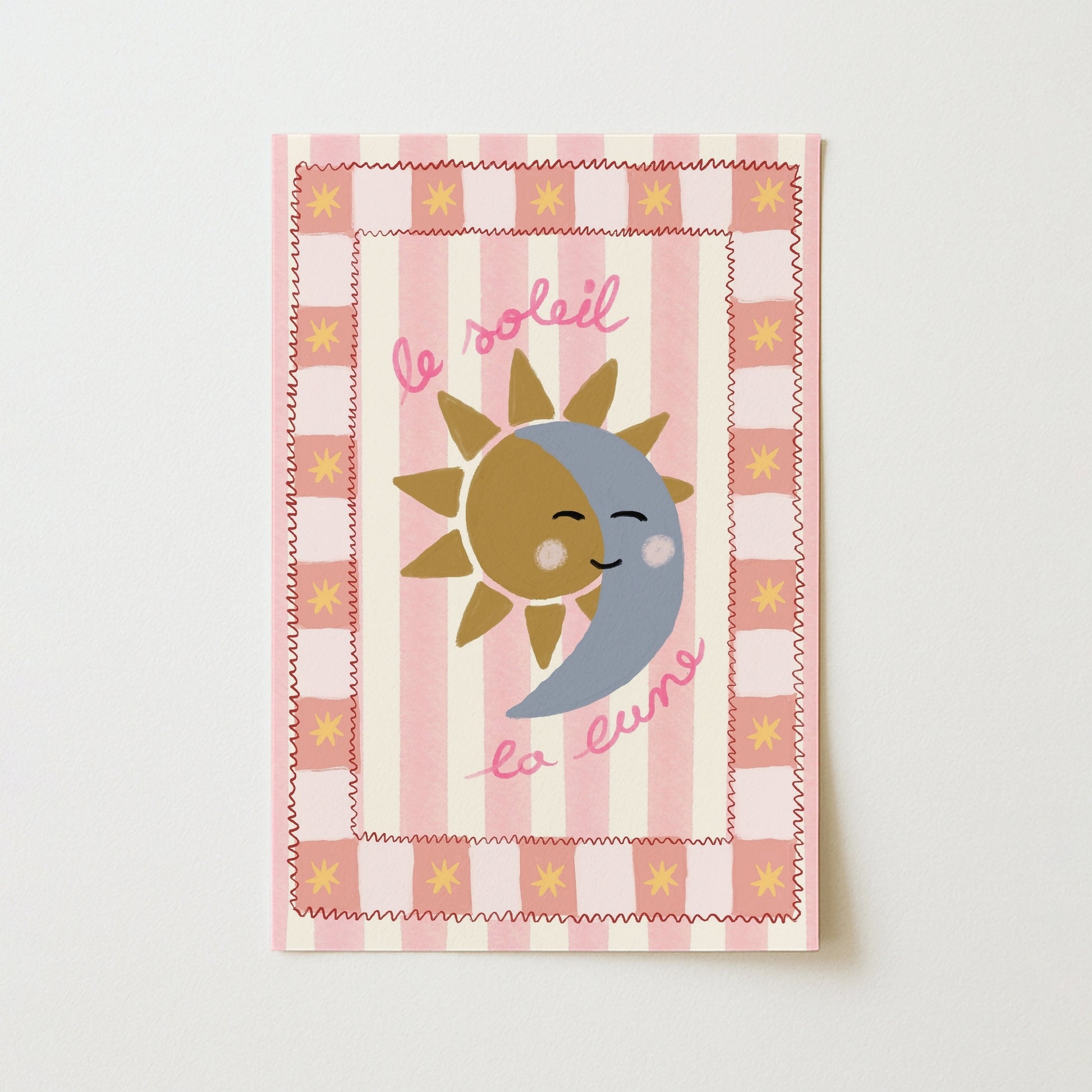 Le Soleil La Lune Nursery Print