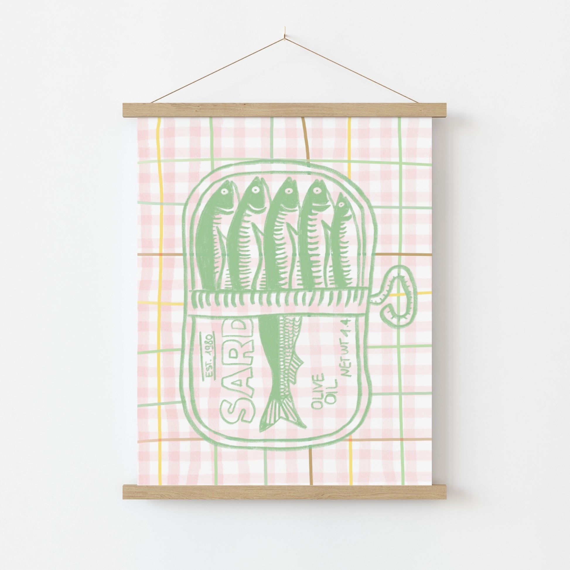 Sardines Wall Art - Coastal Kitchen Fish Print