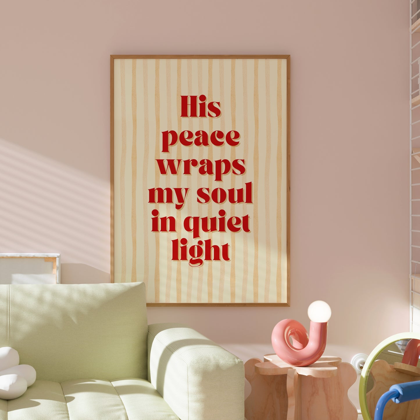 Peaceful Scripture Wall Art – His Peace Christian Print