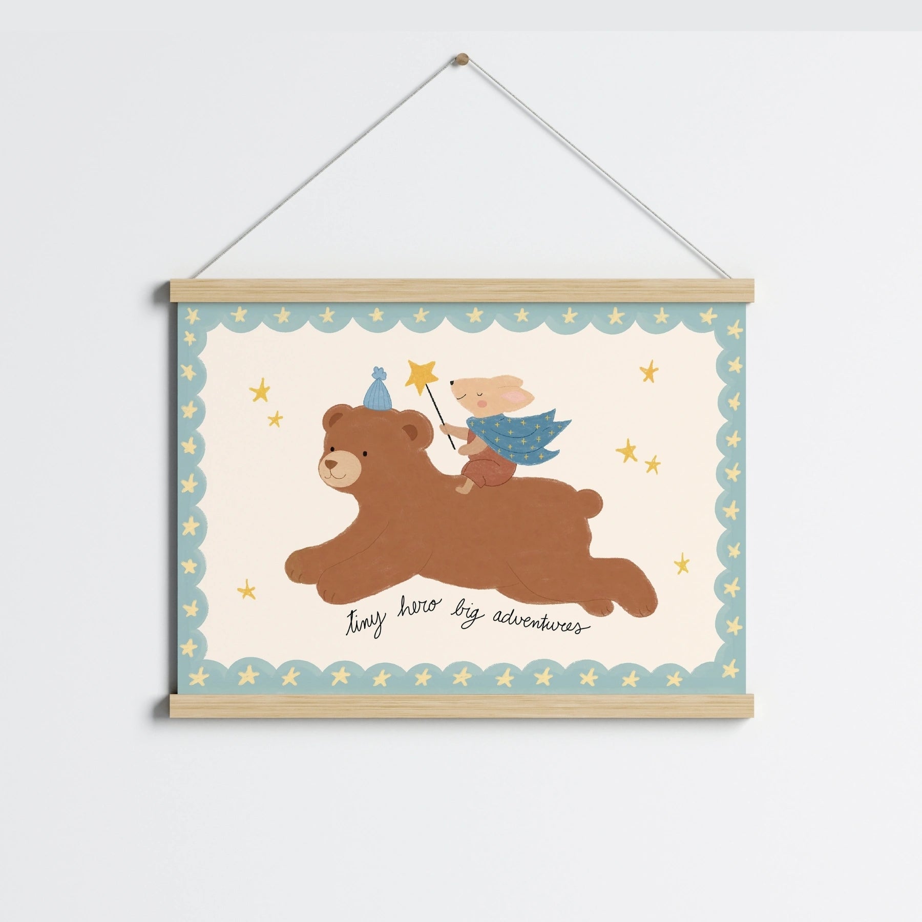 Arte murale per bambini piccolo eroe grandi avventure