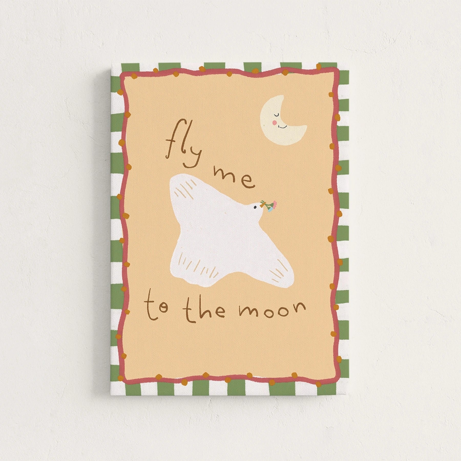 Moon and Stars Baby Room Canvas Decor