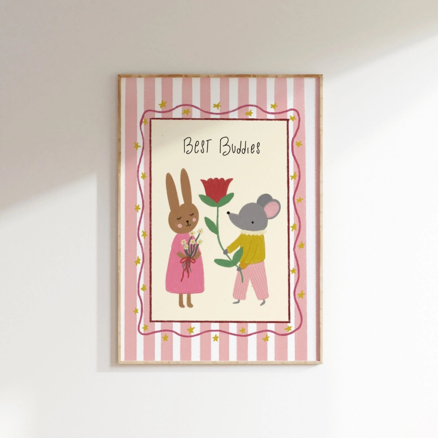 Best Buddies Nursery Print, Girls Room Decor