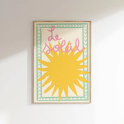 Le Soleil Green Frame – Coastal Wall Art
