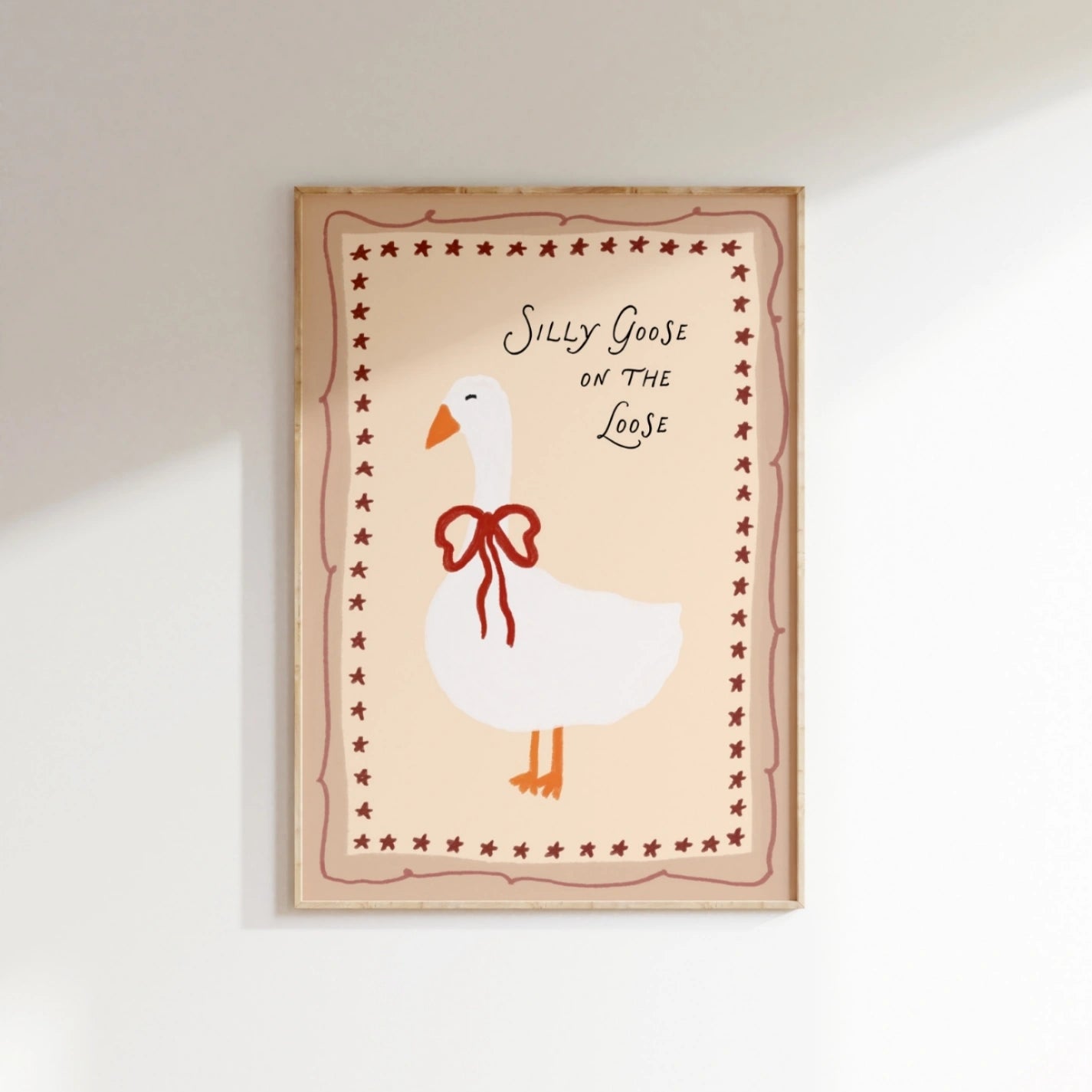 Silly Goose Wall Art, Whimsical Kids Decor