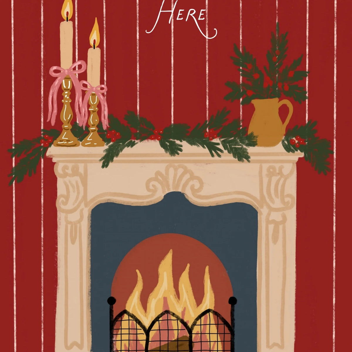 Cozy Christmas Fireplace – Póster de Navidad