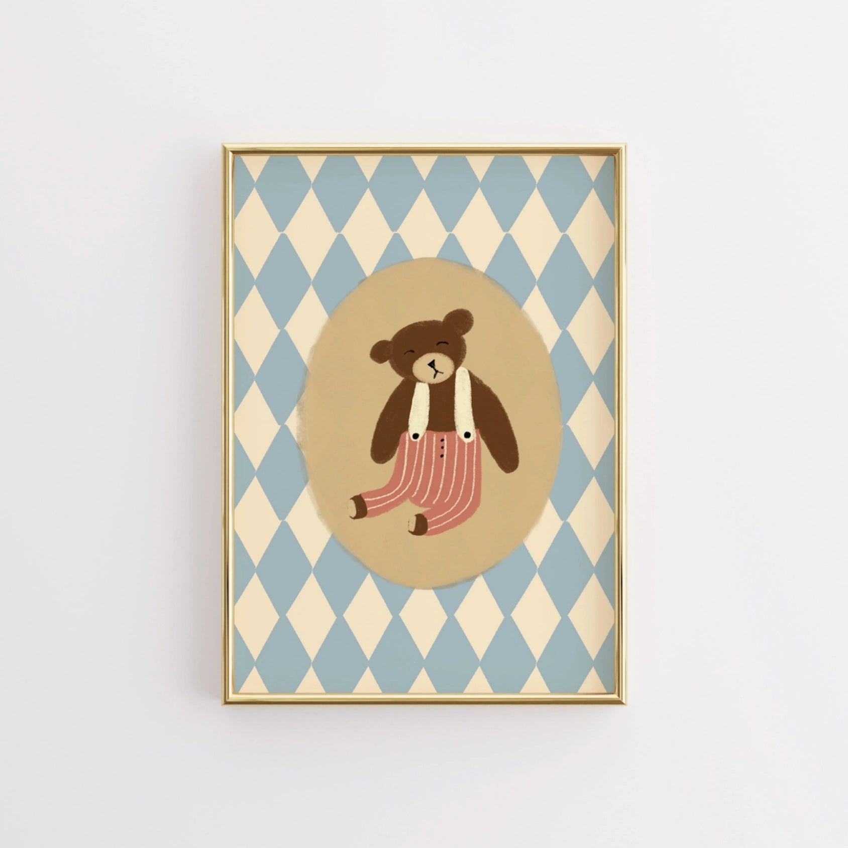 Stampa vintage per cameretta orsacchiotto