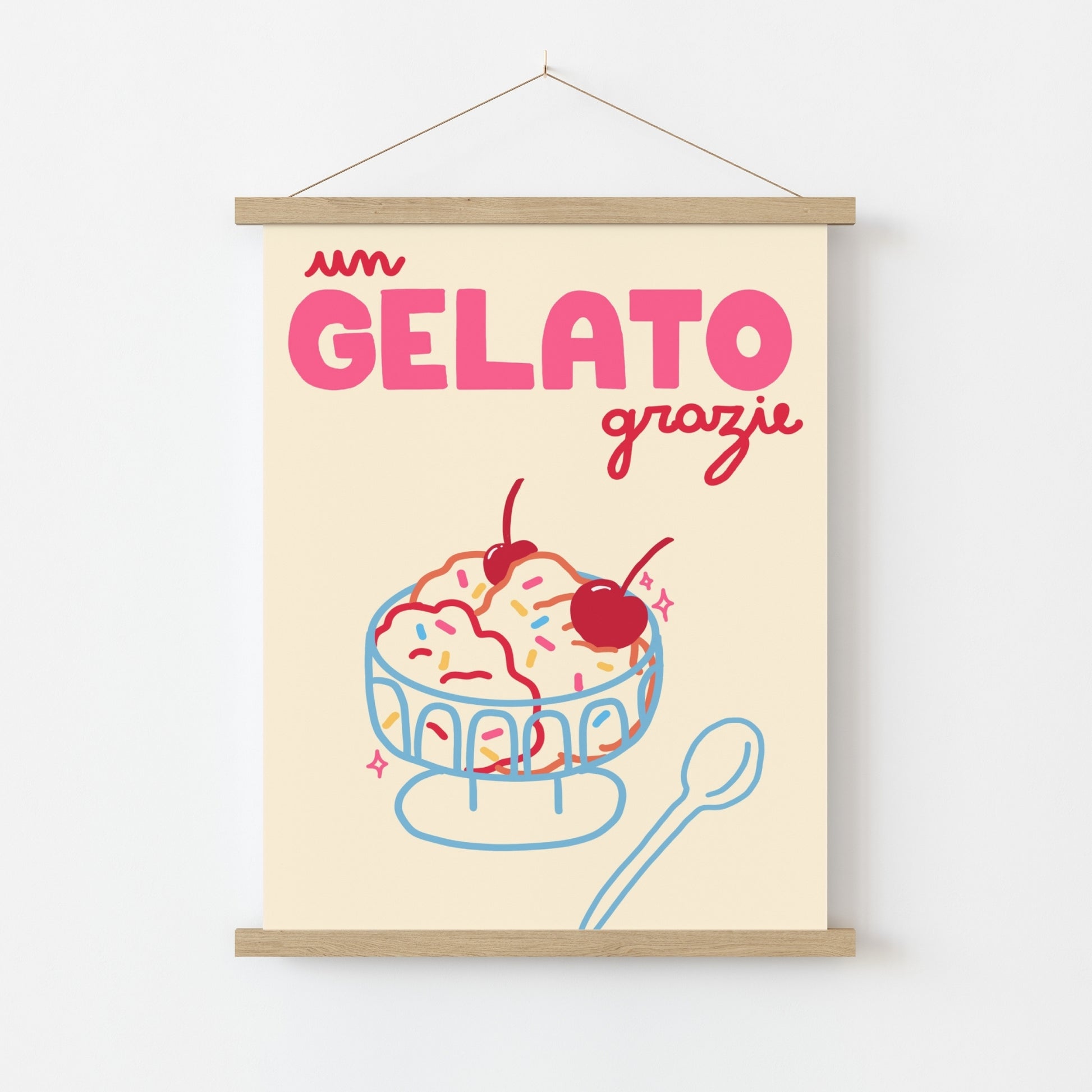 Gelato Poster – Italian Ice Cream Wall Art Print