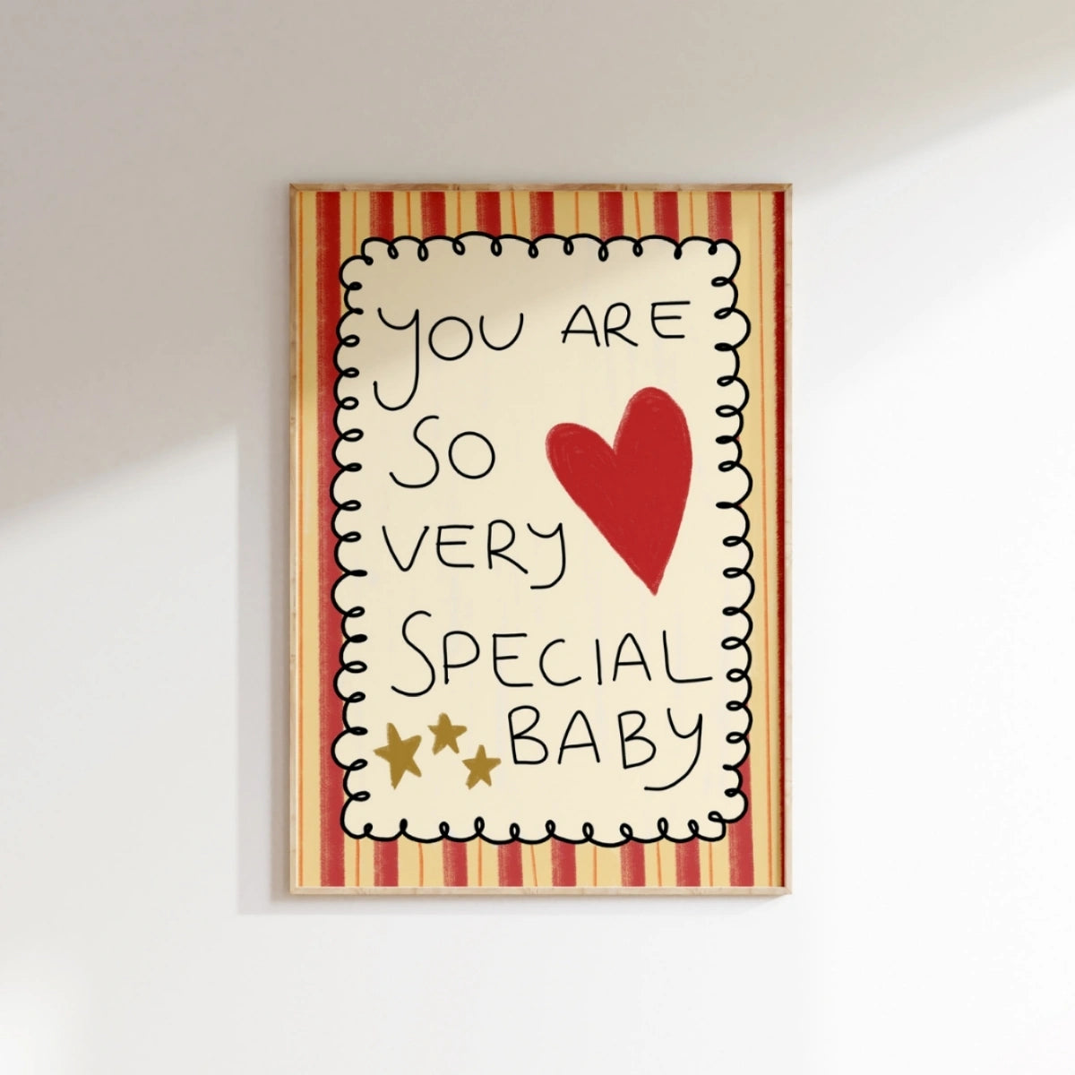 Sei Così Speciale Bambino – Stampa Tipografica per Cameretta con Cuore, Decorazione per la Stanza dei Bambini