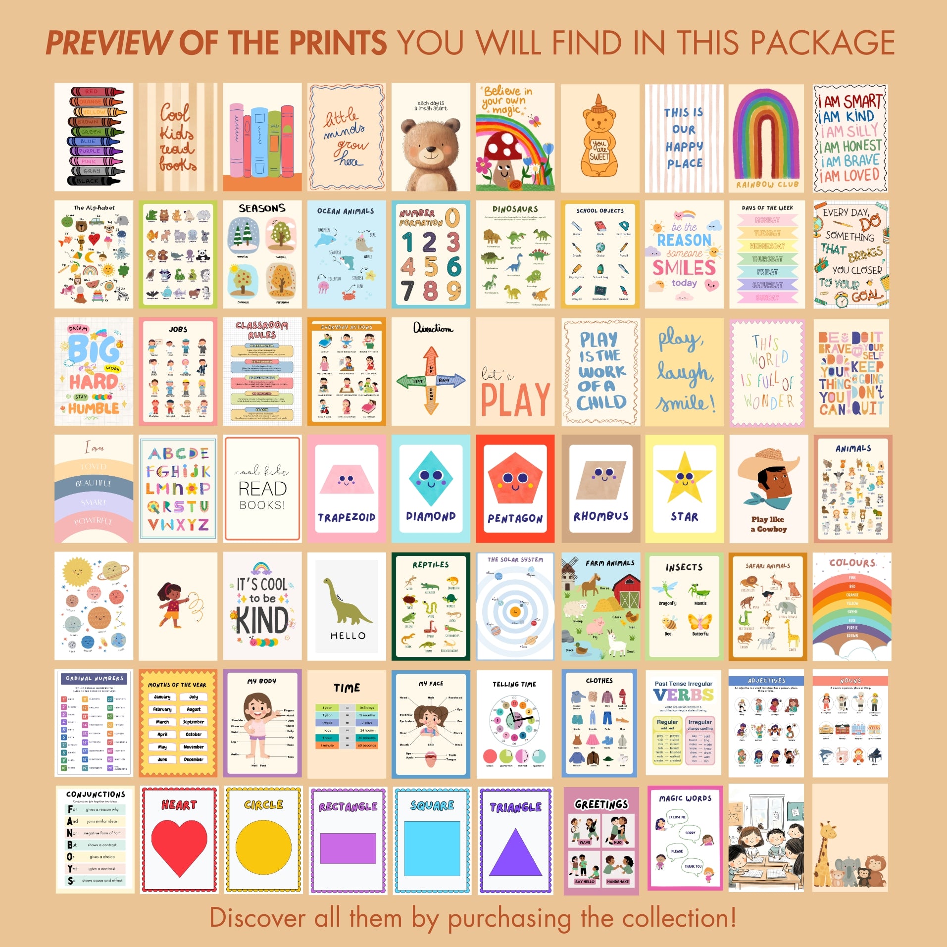 Handmade Whole Nursery Decor, over 1100 prints.
