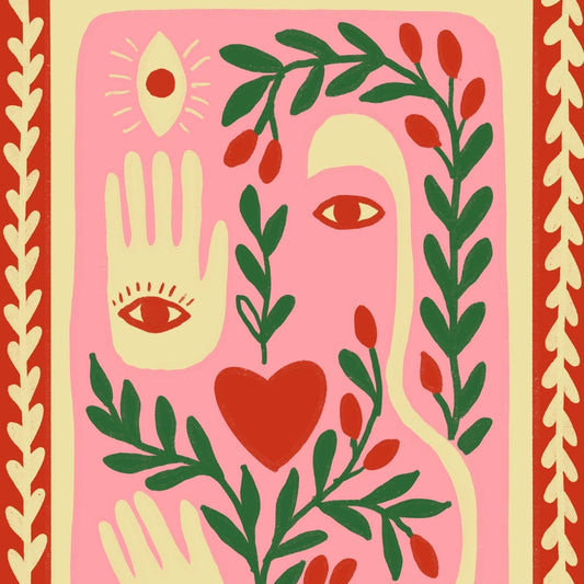 Sacred Symbols Boho Wall Art – Bohemian Aesthetic Print