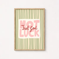 Lámina Cristiana « Just God Not Luck »