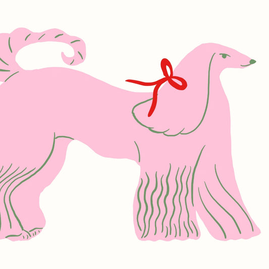 Pink Poodle Nursery Print – Cute Animal Wall Art for Kids