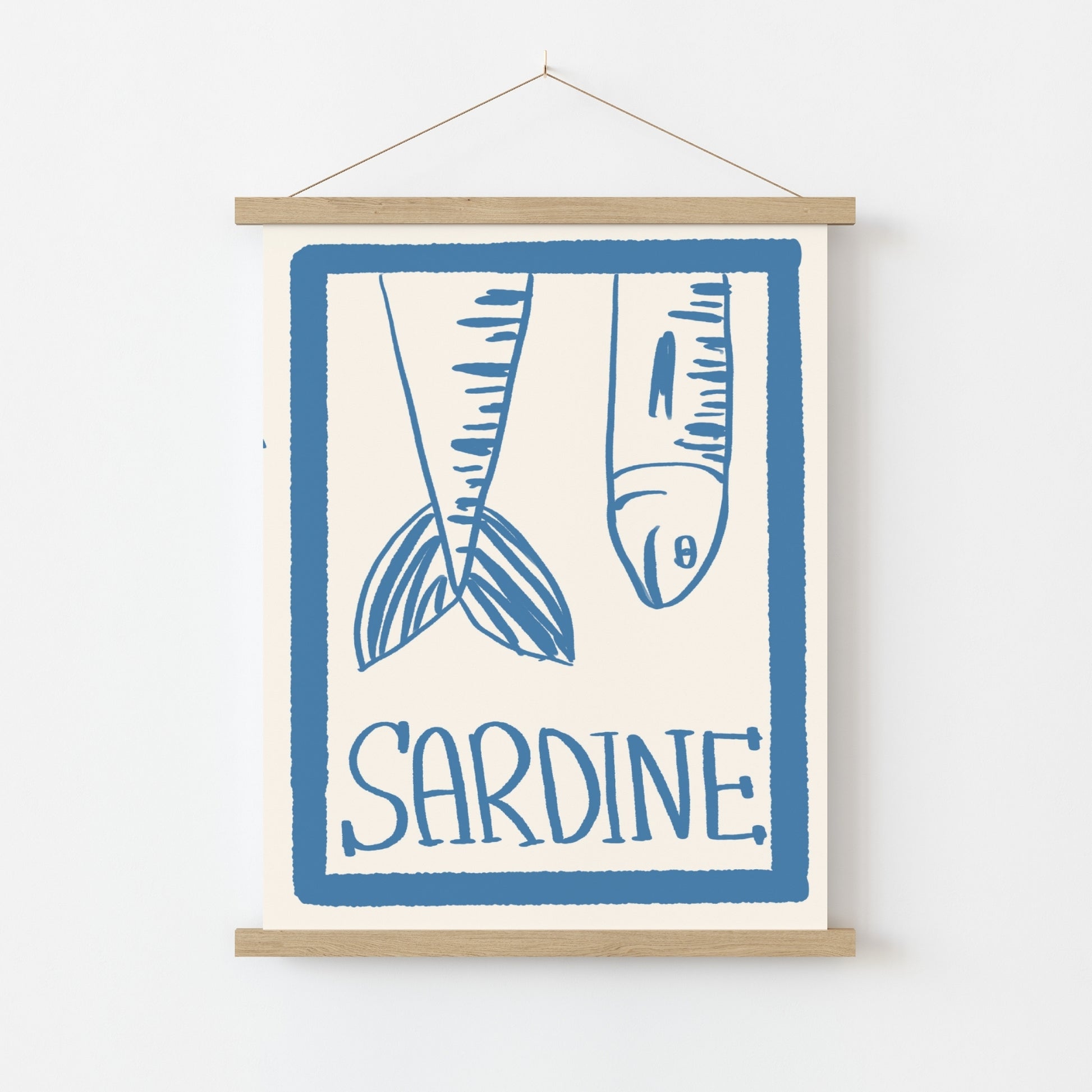 Sardine Wall Art - Coastal Fish Print